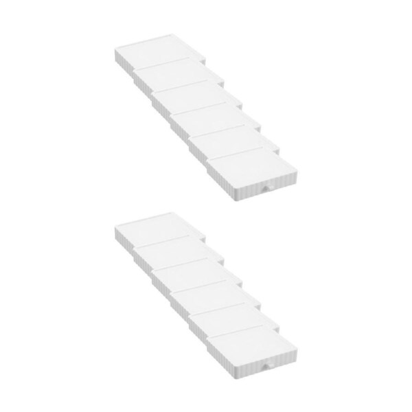 12x Boxsweden Rippled Stacking Drawer Organiser Ribbed Storage 20x18x4cm Assorted