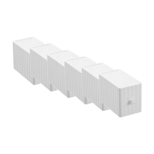 6x Boxsweden Rippled Stacking Drawer Organiser Ribbed Storage 10x18x12cm Assorted