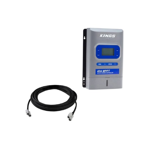 Kings Plus 40 Amp Plus MPPT Solar Regulator 12 and 24 V + 12M Extension Lead
