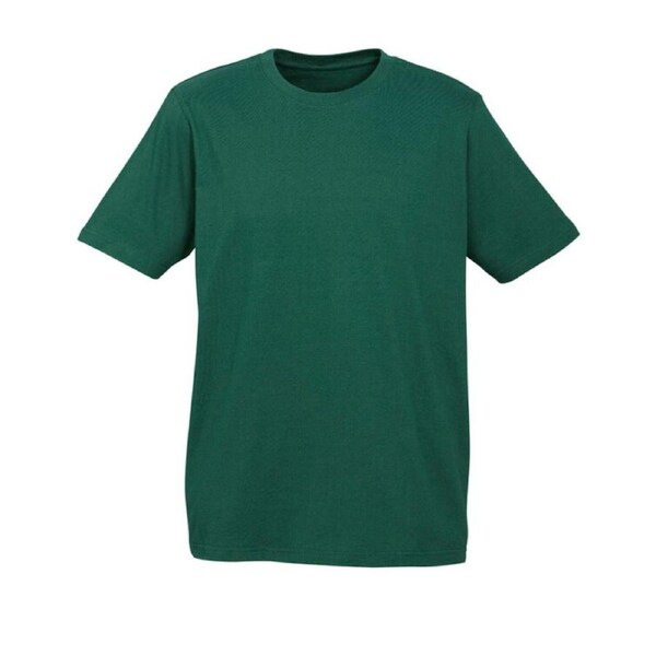Plain T-Shirt 100% COTTON Basic Blank Tee Mens Ladies Casual BULK Adults Bottle Green / S