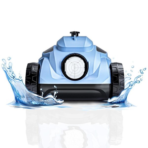 Advwin Robotic Pool Cleaner, Cordless Automatic Pool Vacuum 110 Mins Runtime, up to 100 sq.m
