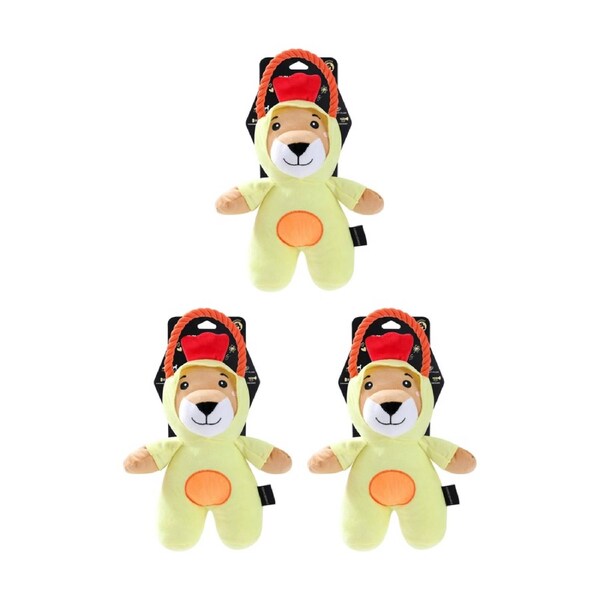 3x Paws And Claws Bodysuit Plush Pet Dog Chew/Tug/Cuddle Toy 28x20x14cm Assorted