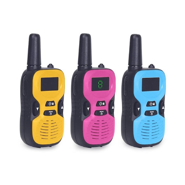 Holala Walkie Talkies for Kids 3 Pack Long Distance 7 Channel Gifts for Boys Girls Kids Toys 3-12 Year Old-Blue