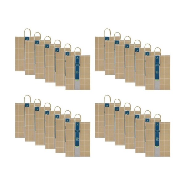 24x 2pc Lemon And Lime Patterned Paper Gift Bag Set 45x32x15cm Assorted