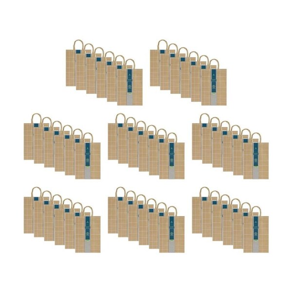 48x 3pc Lemon And Lime Patterned Paper Gift Bag Set 35x24x10cm Assorted