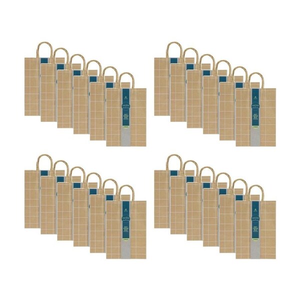 24x 3pc Lemon And Lime Patterned Paper Gift Bag Set 35x24x10cm Assorted