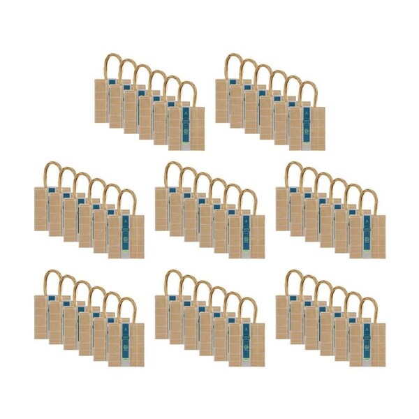 48x 5pc Lemon And Lime Patterned Paper Gift Bag Set 14x12x7cm Assorted