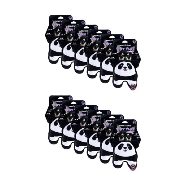 12x Paws And Claws Tiny Tuff Plush Squeaky Animals Pet Dog Chew/Cuddle Toy Assorted
