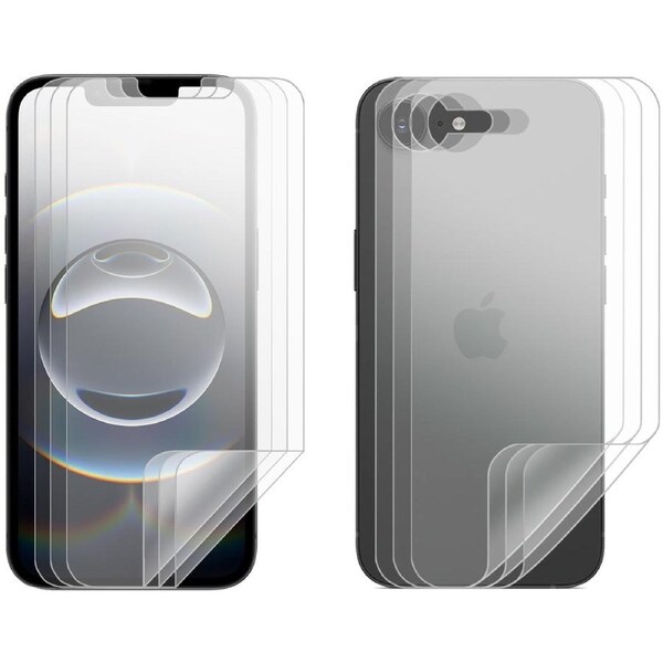 3 Set Soft PET Film Screen Protector Guard for Apple iPhone 17e Front and Back Bulk