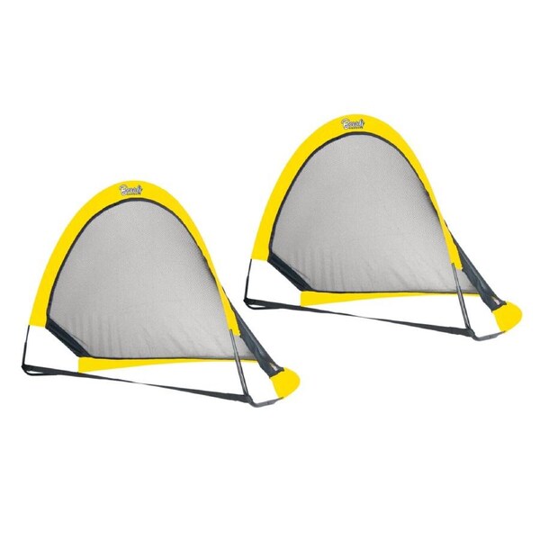 2pc Bondi Aquatic Outdoor Lightweight Portable Dome Soccer Goals 98x56cm - Twin Pack with Storage Bag