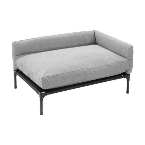 Paws And Claws Elevated Sofa Pet Dog Bed 93.5x63x48cm Linen Grey Large