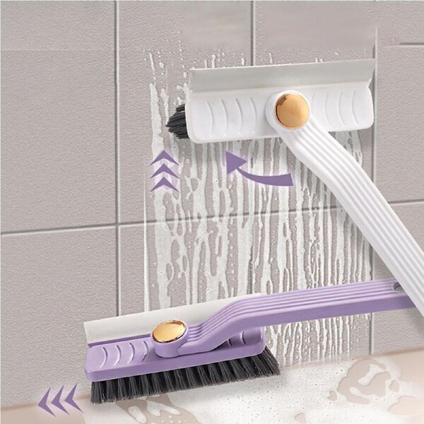 3Pcs 4 in 1 360¡ã Rotating Hard Bristle Scrubber Multi-Purpose Tile Cleaning Brushes
