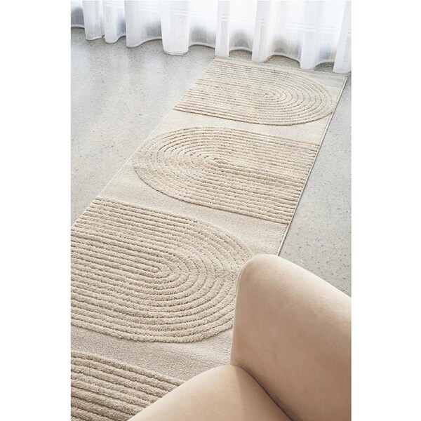 Rug Culture Lotus Abbey Beige Runner Rug 500X80CM