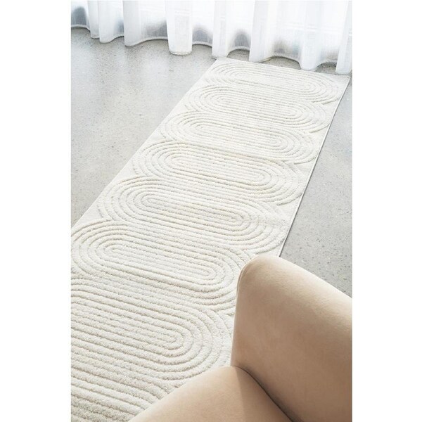 Rug Culture Lotus Carl White Runner Rug 300X80CM