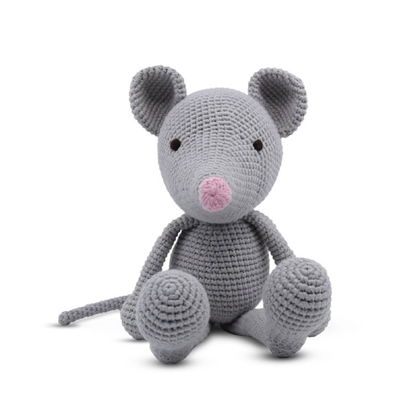 Snuggle Buddies Popcorn the Mouse Toy - Medium Sitting