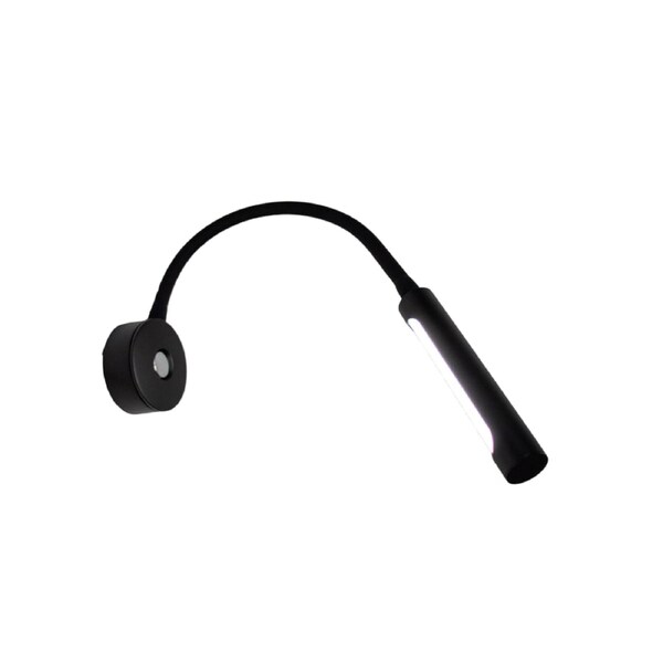 Supex Flexible Arm Reading Light, Matte Black Finish