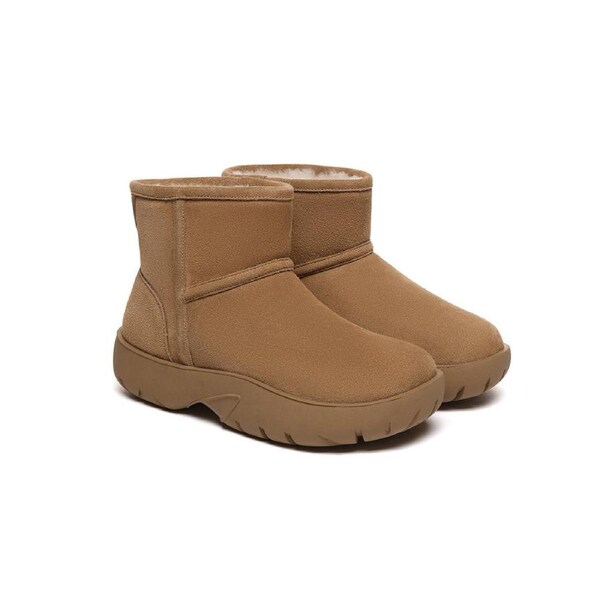 AUSTRALIAN SHEPHERD® UGG Boots Sheepskin Wool Ankle Chunky Mini Classic Salma Chestnut / AU Ladies 9 / AU Men 7 / EU 40