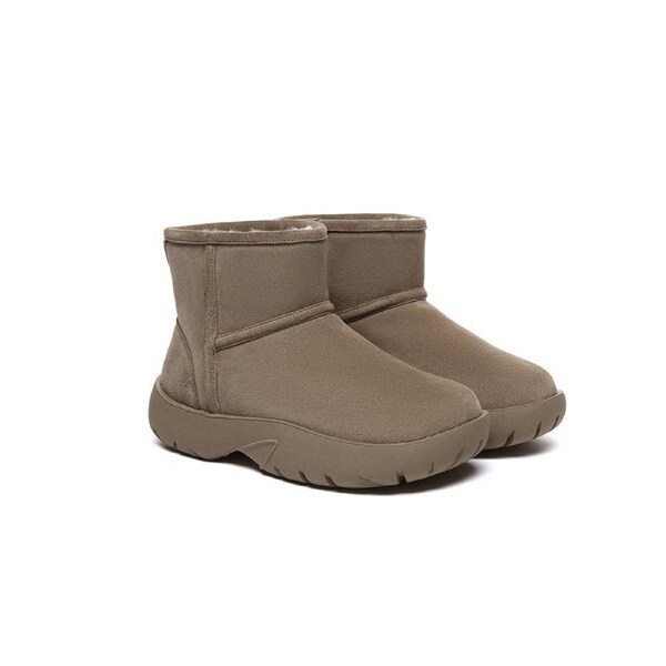 AUSTRALIAN SHEPHERD® UGG Boots Sheepskin Wool Ankle Chunky Mini Classic Salma Caribou / AU Ladies 7 / AU Men 5 / EU 38