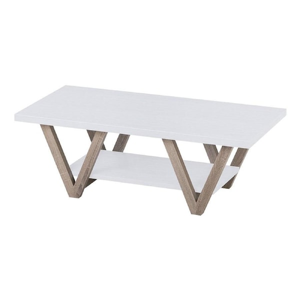 Familand 120cm Wooden Coffee Table in White