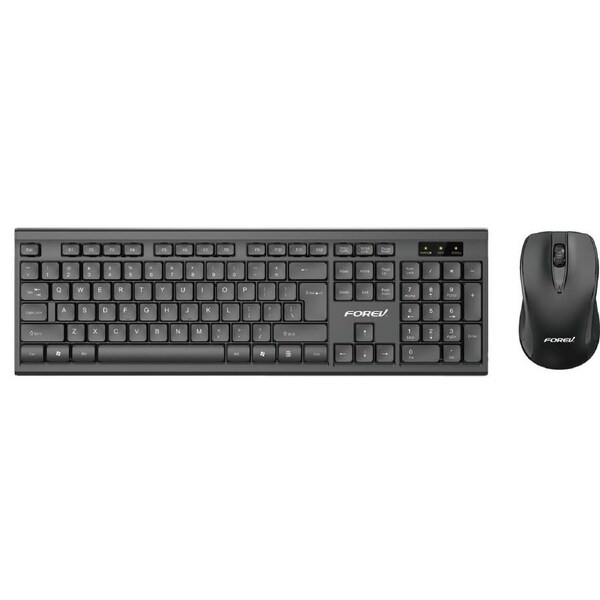 FV-W706 Wireless Keyboard and Mouse Combo - Quiet Office Essential for Laptop/Desktop/All-in-One - 2.4G Stable Connection Ergonomic Design