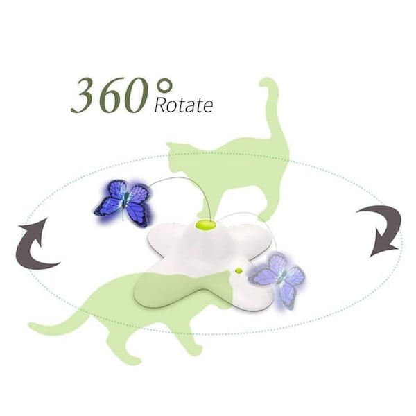 AFP Flutter Bug Butterfly Cat Toy - Interactive Teaser, 25cm x 25cm x 8cm