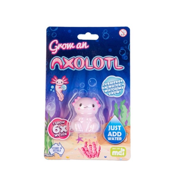 Grow Axolotl - Adorable Water-Growing Toy, Expands Up to 6 Times Size