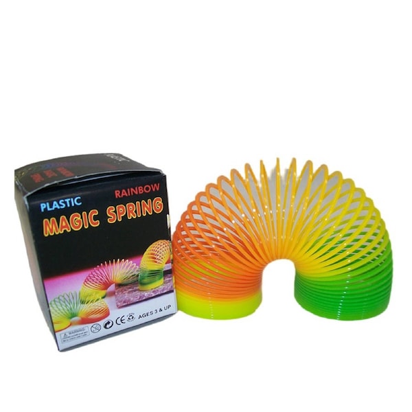 Rainbow Spring Plastic Medium Size - Fun and Colorful Spring Toy