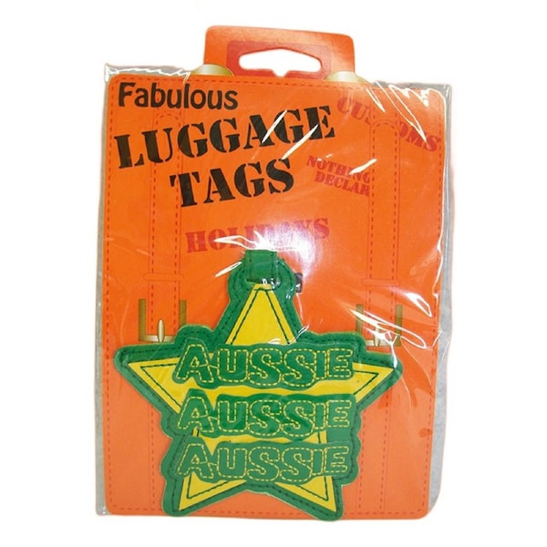 Aussie Bag and Luggage Tag - Sturdy Vinyl, Clear ID Pocket, 10 cm x 15 cm