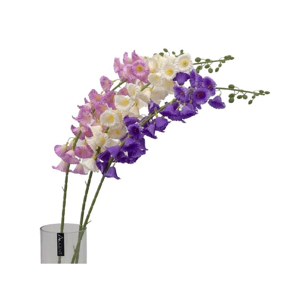 Artificial Bellflower 24 Assort 20x120cm - Realistic Multi Colour Foliage