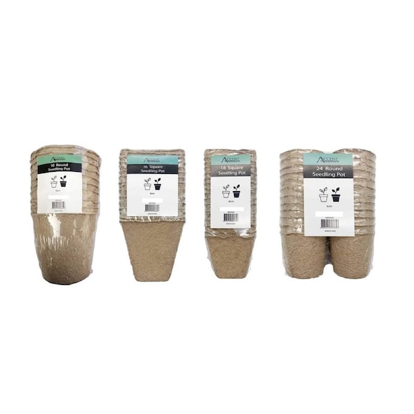 Brown Paper Seedling Pot - 408 Assorted, Casual Elegance for Home Decor