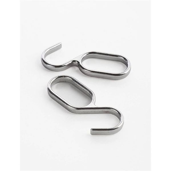 Sandleford Chrome Hanging Hook 2 Pack - Zinc Alloy, Suits 19mm Oval Rail