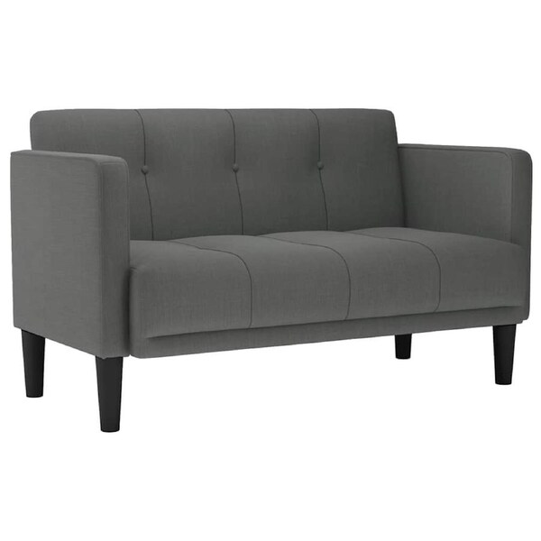 Loveseat Sofa Dark Grey 111 cm Fabric vidaXL
