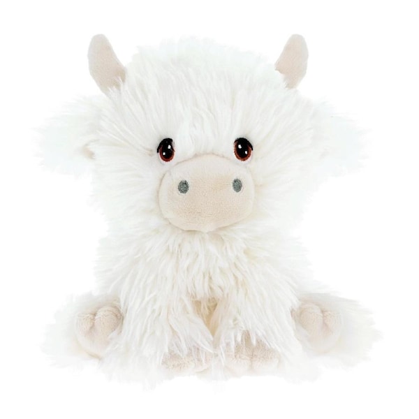 Keeleco Cream Plush Toy Soft White Beige Stuffed Animal Shaggy Cow