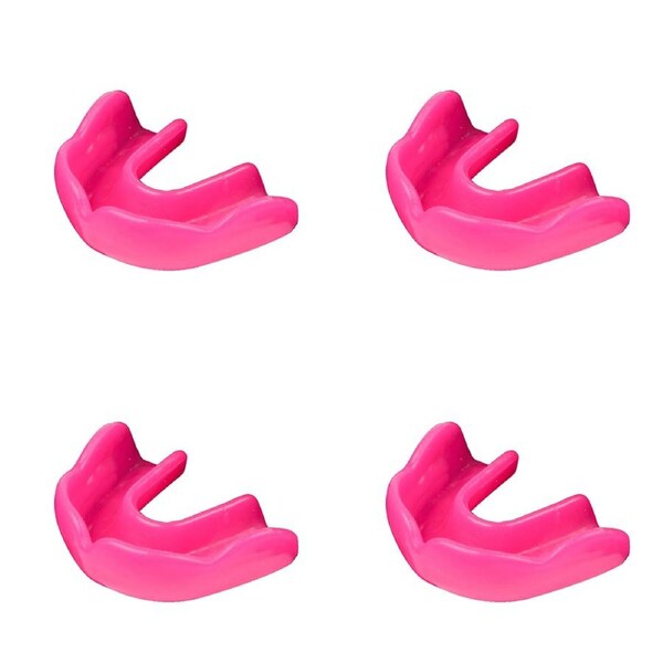 4PK Signature iPROTECT Type 2 Mamba Mouthguard Youth Sports Gear Pink 9-12y