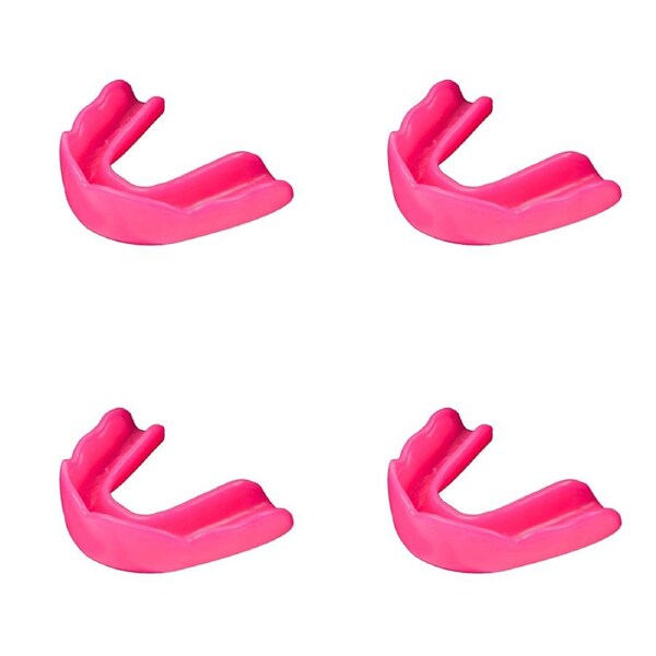 4PK Signature iPROTECT Type 1 Anaconda Mouthguard Kids Sports Gear Pink 5-10y