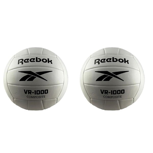 2PK Reebok Beach Volleyball Ultra Soft Feel Composite Sports Ball VR1000 White