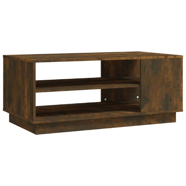 Coffee Table Smoked Oak 102x55x43 cm Engineered Wood vidaXL
