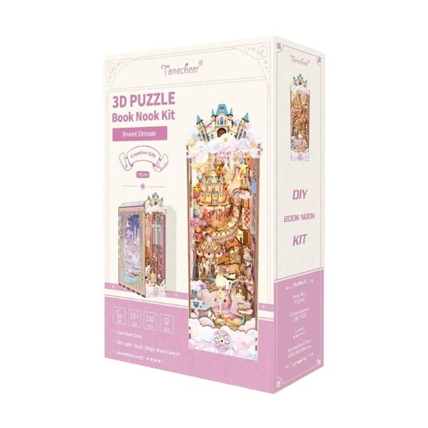 Pack of 330 330pc Tonecheer Sweet Dreams 3D LED Puzzle Kit Book Nook 15Y+