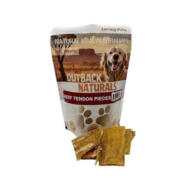 Loving Pets Australian Beef Tendon Pieces Dog Treats 150gm