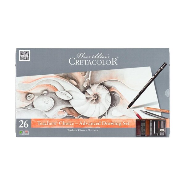 Cretacolor Teachers Choice Advanced Drawing Set With 26 Pencils Multicolour