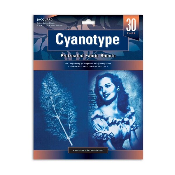 Pack of 30 30pc Jacquard Cyanotype Pretreated Fabric Cotton Sateen Sheets 2.15x2.79m