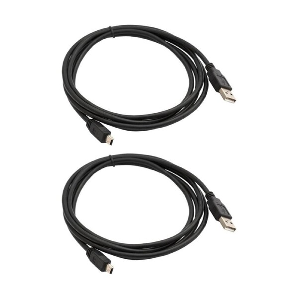 2x Ozemu USB-A 2.0 To USB Micro 5B Data Transfer Cable 1.8m/6ft Black
