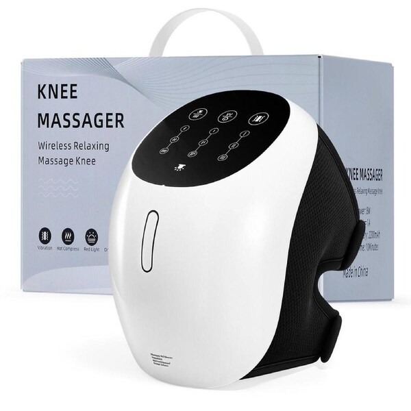 Heated Knee Massager Cordless Vibration Heating Wrap Pad Relaxation Elbow Joint Stress Relief Massaging Machine Electric Smart Red Light Rechargeable