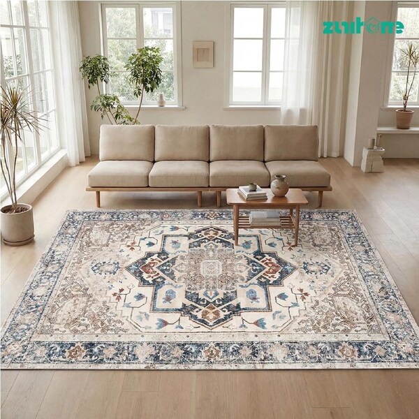 ZUNI Baby Floor Mat Washable Short Pile Play Mat Bedroom 200x300CM Pale Blue