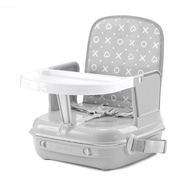 BenBat YummiGo Baby/Toddler Portable Booster Feeding Seat W/ Tray Grey 6-36M