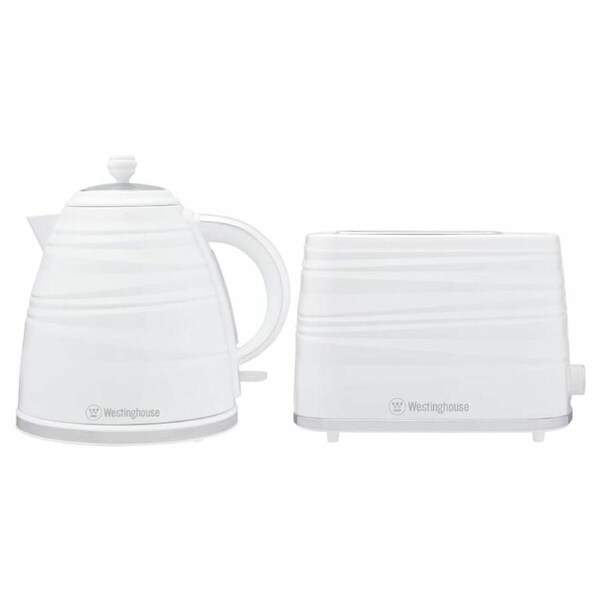 Westinghouse Electric Kettle and 2 Slice Toaster Pack White