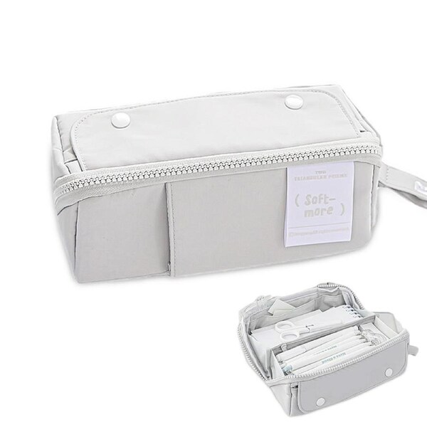 HOLALA Multipurpose Pen Case Large Capacity Extendable Pouch-Grey