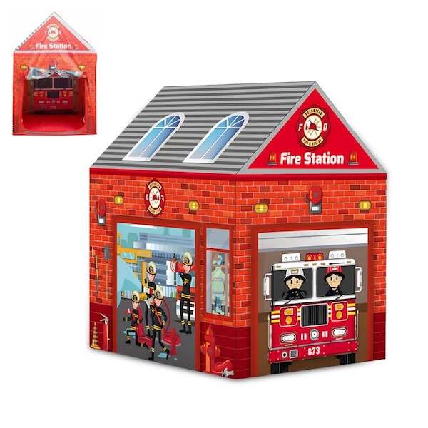 HOLALA Fire Station Play Tent Indoor Outdoor Foldable Kids Camping