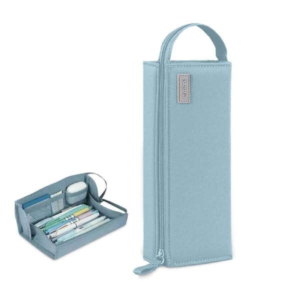 HOLALA Big Capacity Pencil Case Large Pencil Pouch Box Bag-Blue