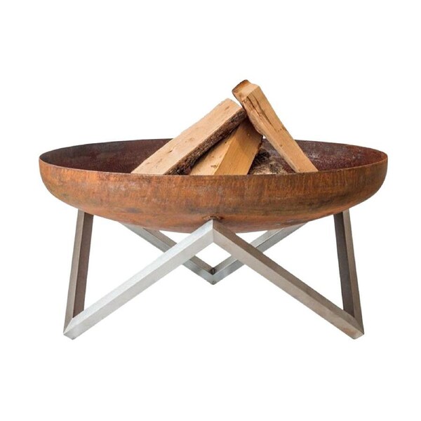 Alfred Riess Darvaza Rusting Carbon Steel Fire Pit Medium 63cm